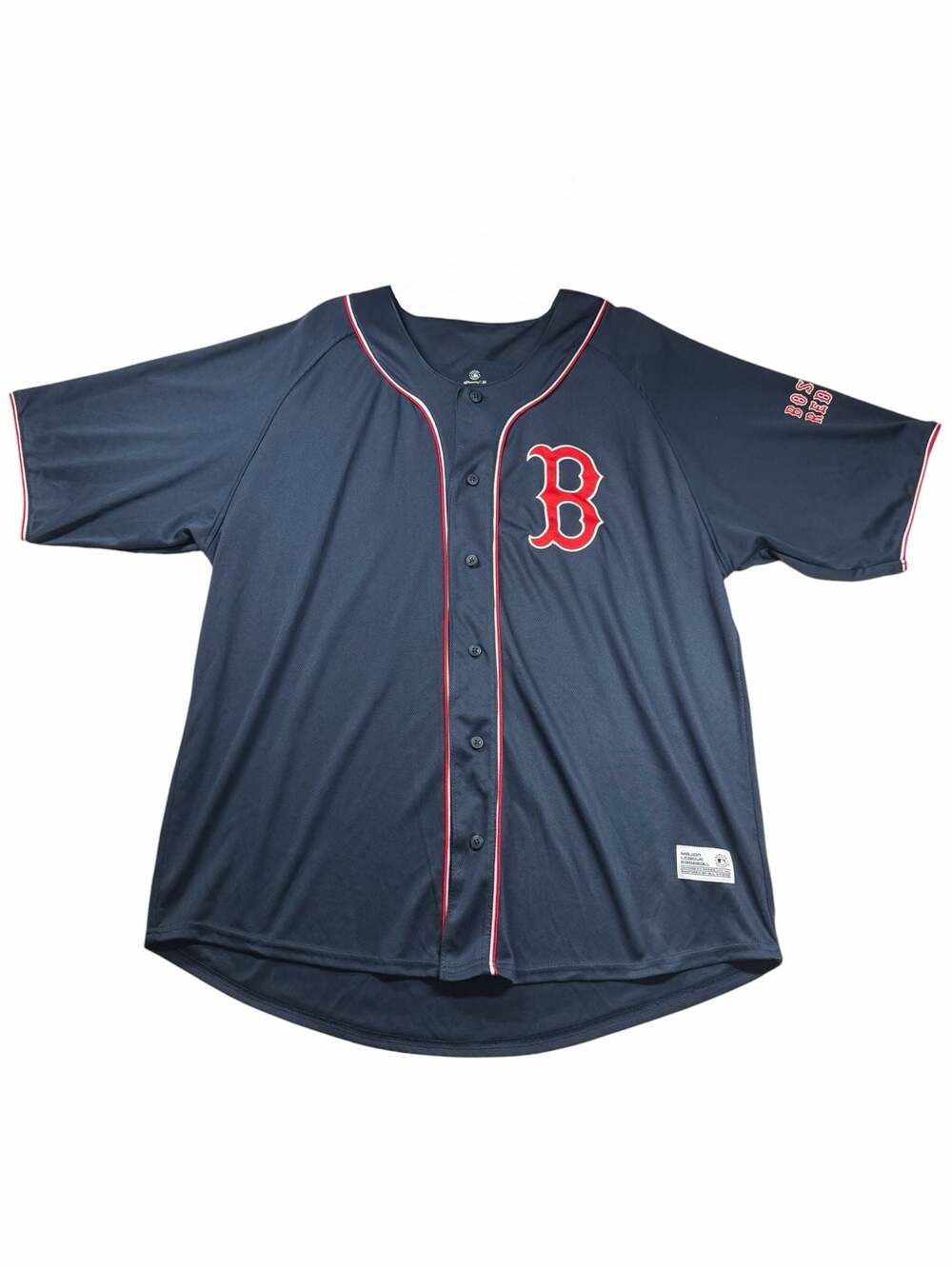 Boston Red Sox Dynasty MLB Button Front Jersey Men’s 2XL Navy Blue Baseball